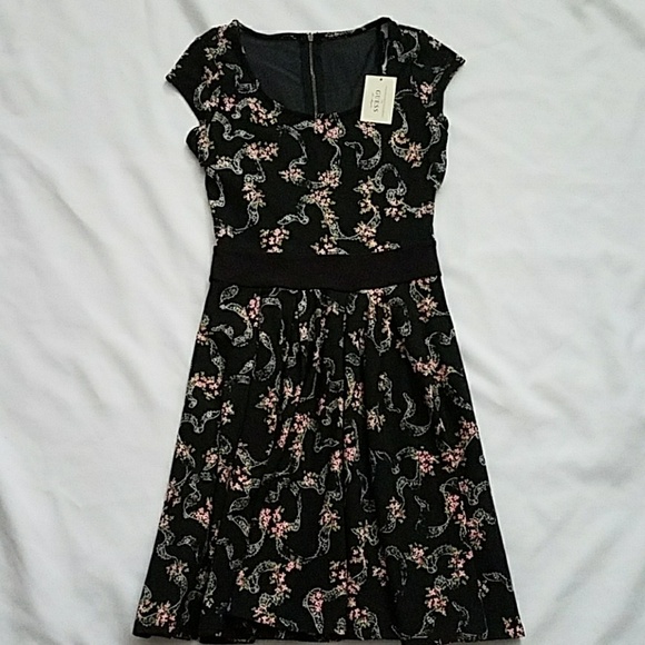 NEW GUESS VINTAGE DITSY DRESS SZ XS - Picture 7 of 8
